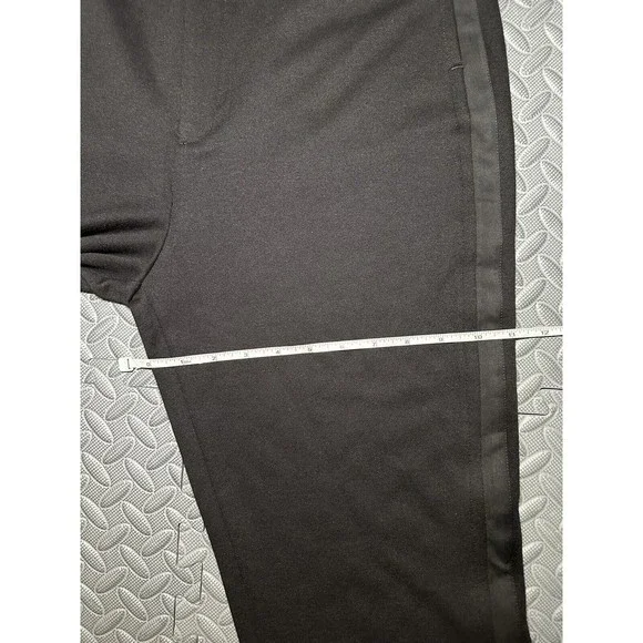 NEW rag & bone Joan Slim Fit women's black Slit cuffs stripe Pants 52%cotton L - Picture 8 of 11